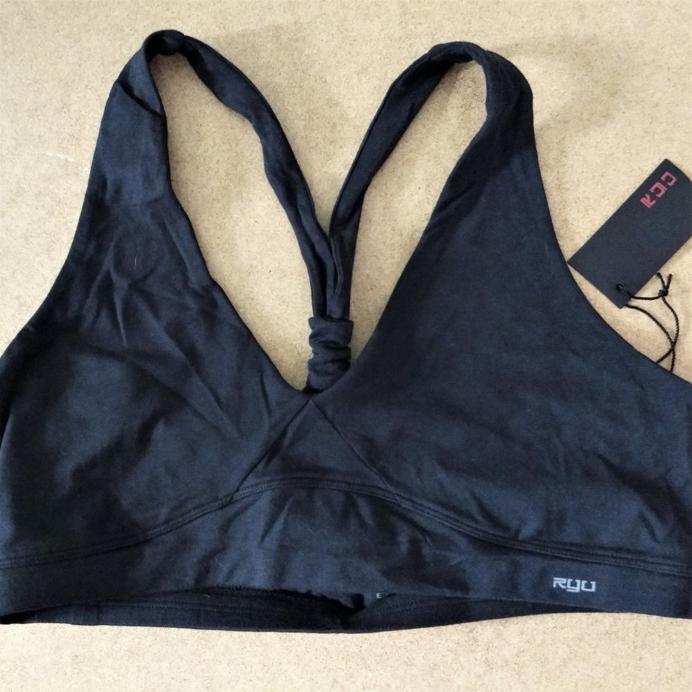 NWT sports bra athletic RYU Exercise S M L XL black "Allure" Quality